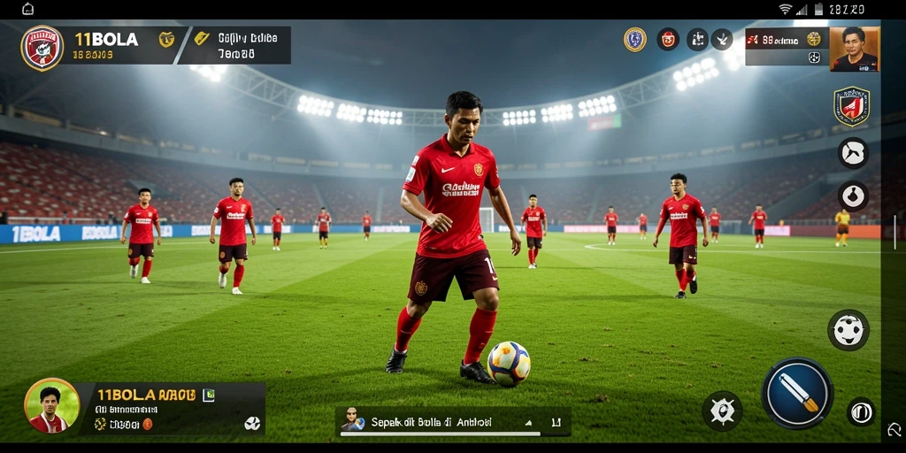 Screenshot gameplay 11BOLA yang menunjukkan aksi seru di lapangan.