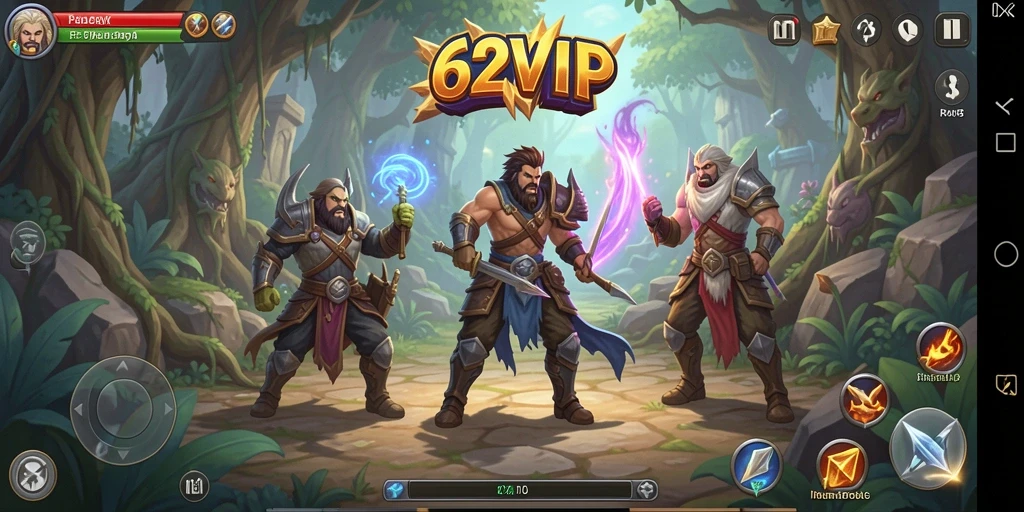 Screenshot gameplay <strong>62VIP</strong> menampilkan aksi pertarungan yang mendebarkan.
