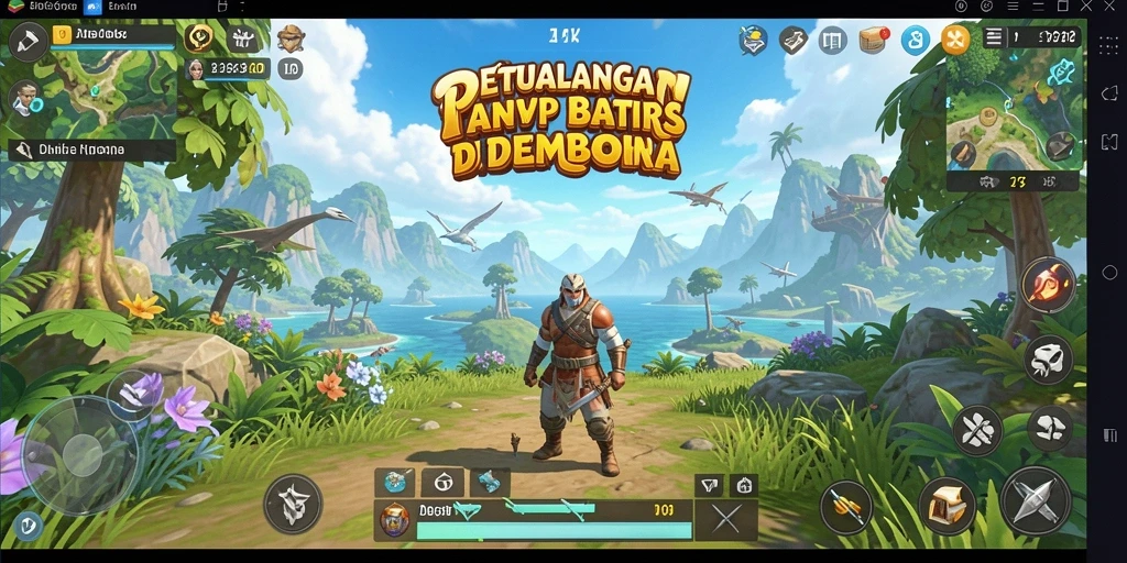 Screenshot gameplay ADG62 yang menunjukkan eksplorasi dunia terbuka.