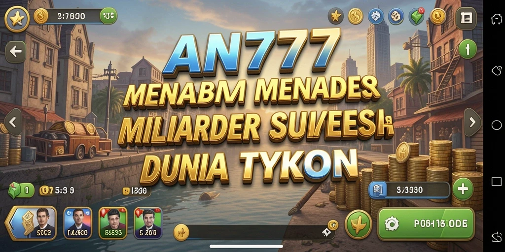 Tampilan gameplay AN777 dengan elemen Tycoon menarik.