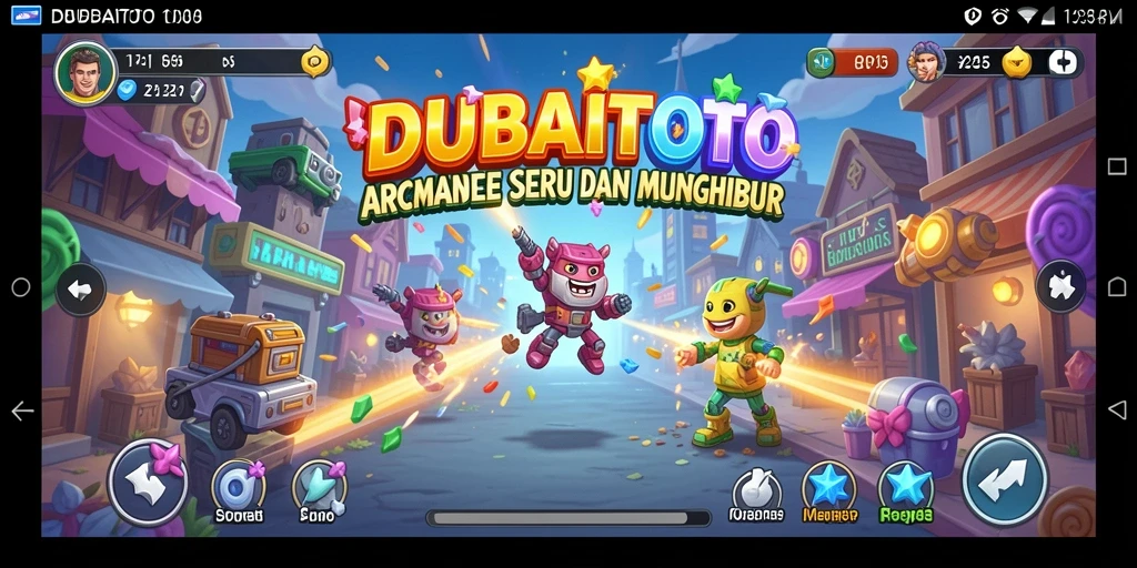 Screenshot gameplay DUBAITOTO menunjukkan aksi seru di dunia arcade.