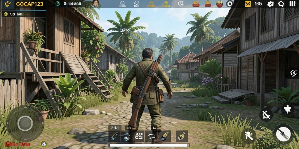 Tampilan gameplay seru dari GOCAP123 dalam simulasi kehidupan.