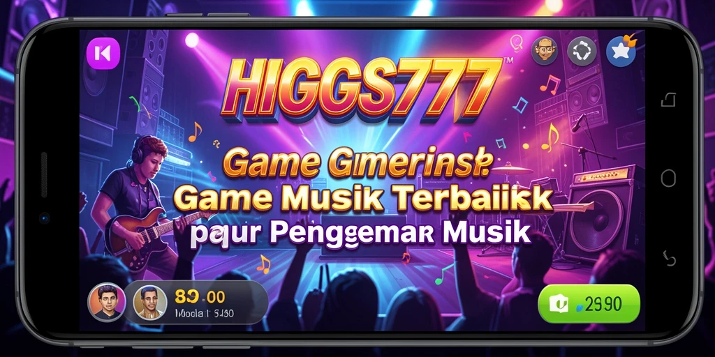 Screenshot HIGGS777 menampilkan pemain yang bersaing dalam permainan musik.