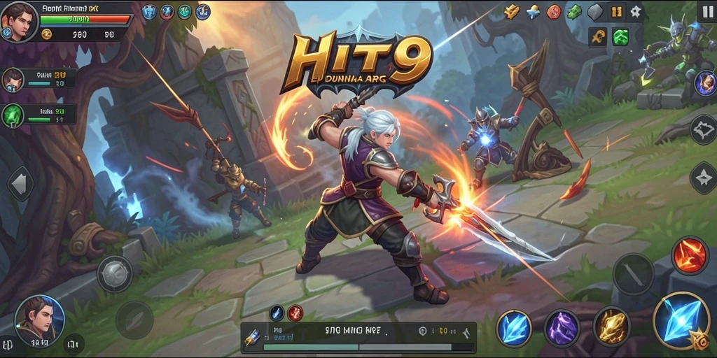 Tangkapan layar menunjukkan pertarungan seru dalam game ARPG.