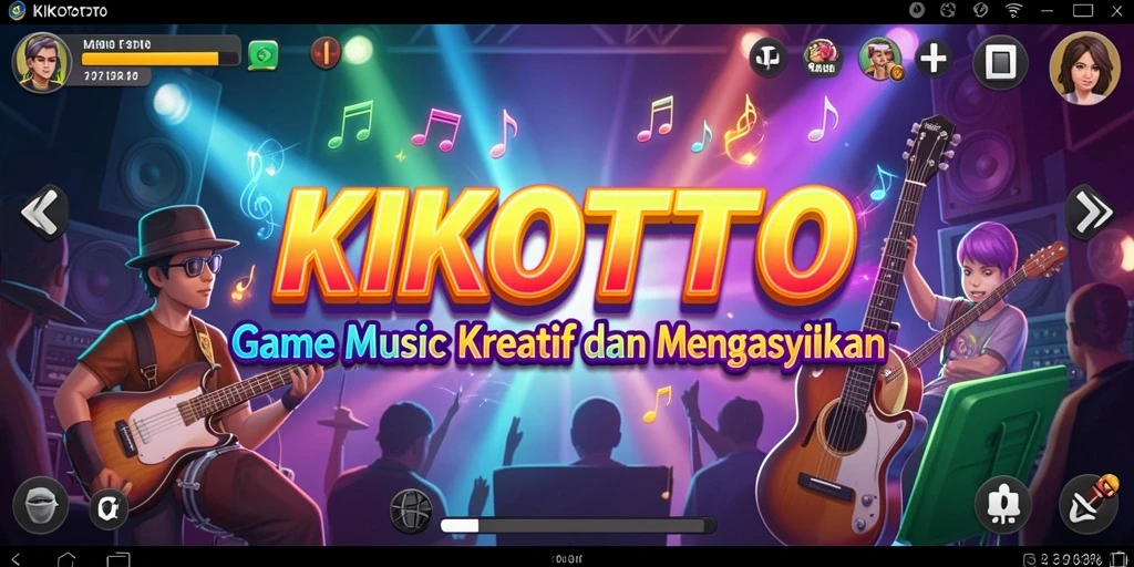 Tampilan screenshot KIKOTOTO dengan gameplay musik yang seru.