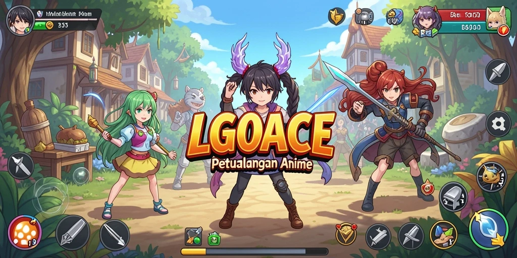 Tangkapan layar gameplay LGOACE menunjukkan aksi pertarungan yang seru.