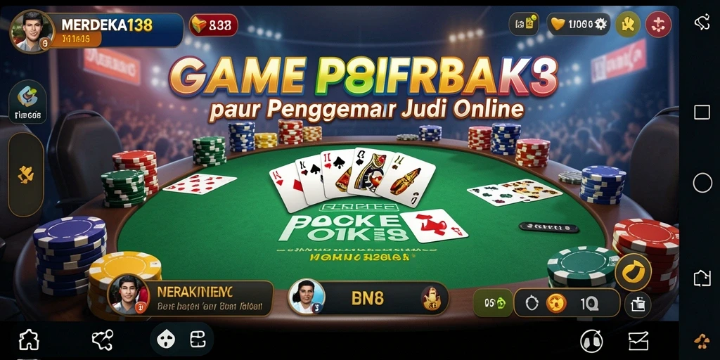Tampilan gameplay Poker yang menegangkan di MERDEKA138.