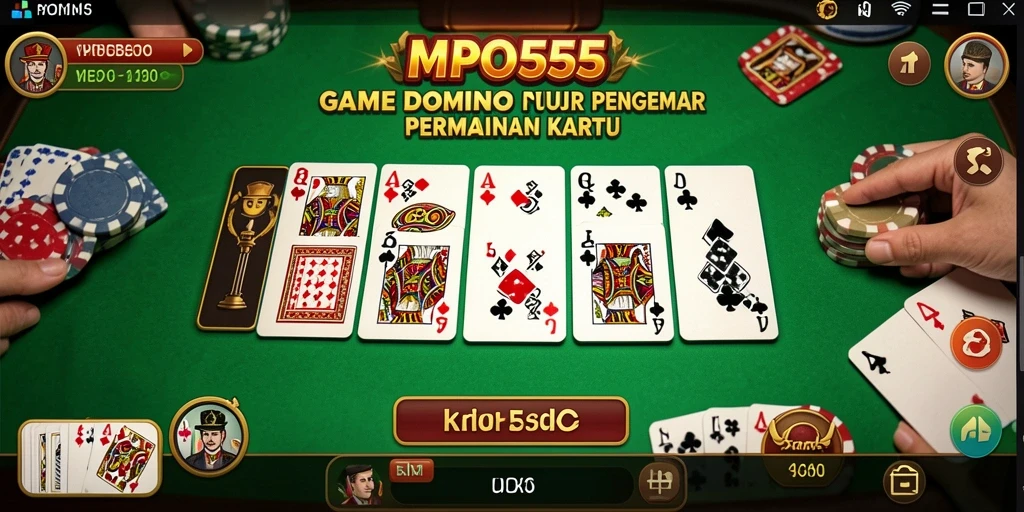 Tampilan gameplay Domino yang seru dan interaktif di MPO555.