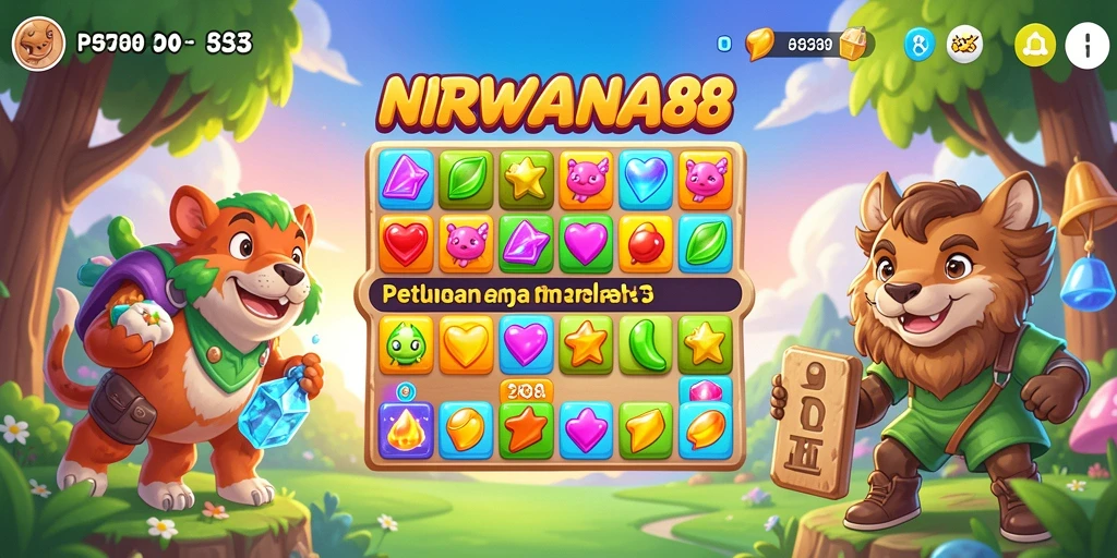 Tangkapan layar gameplay NIRWANA88 yang penuh aksi dan warna.