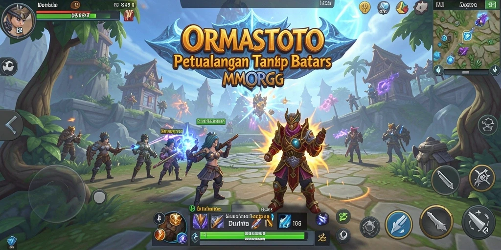Tampilan gameplay ORMASTOTO yang menakjubkan dan penuh petualangan.