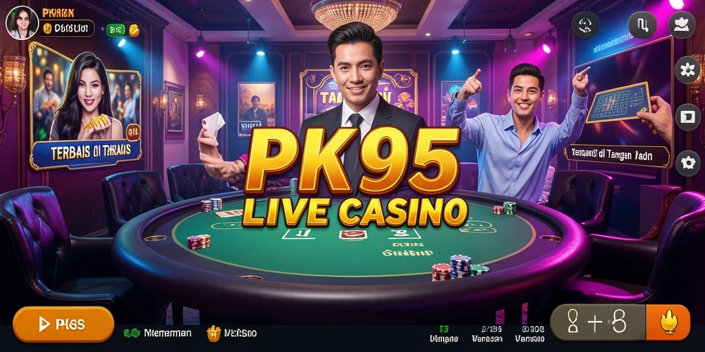 Tampilan gameplay PK95 yang menarik dan interaktif dalam Live Casino.
