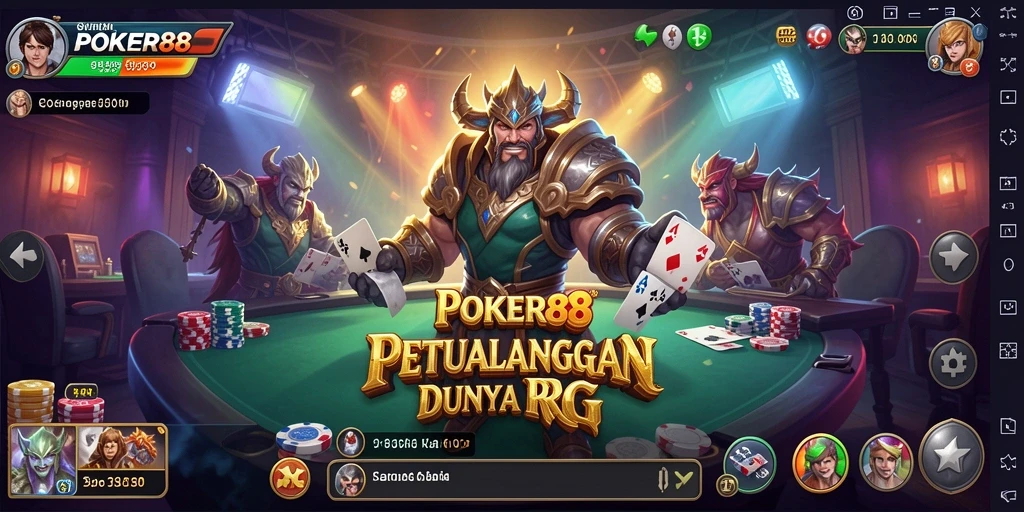 Screenshot gameplay POKER88 menampilkan pertempuran epik dan grafis memukau.