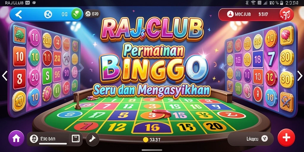 Screenshot RAJACLUB menampilkan gameplay Bingo yang menyenangkan.