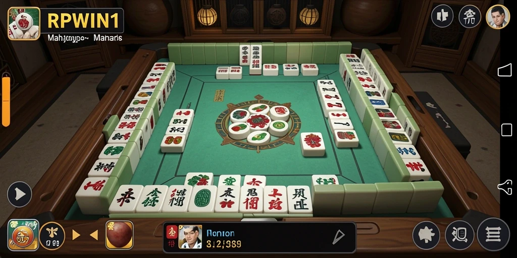 Screenshot gameplay <strong>RPWIN1</strong> menampilkan aksi mencocokkan ubin Mahjong.
